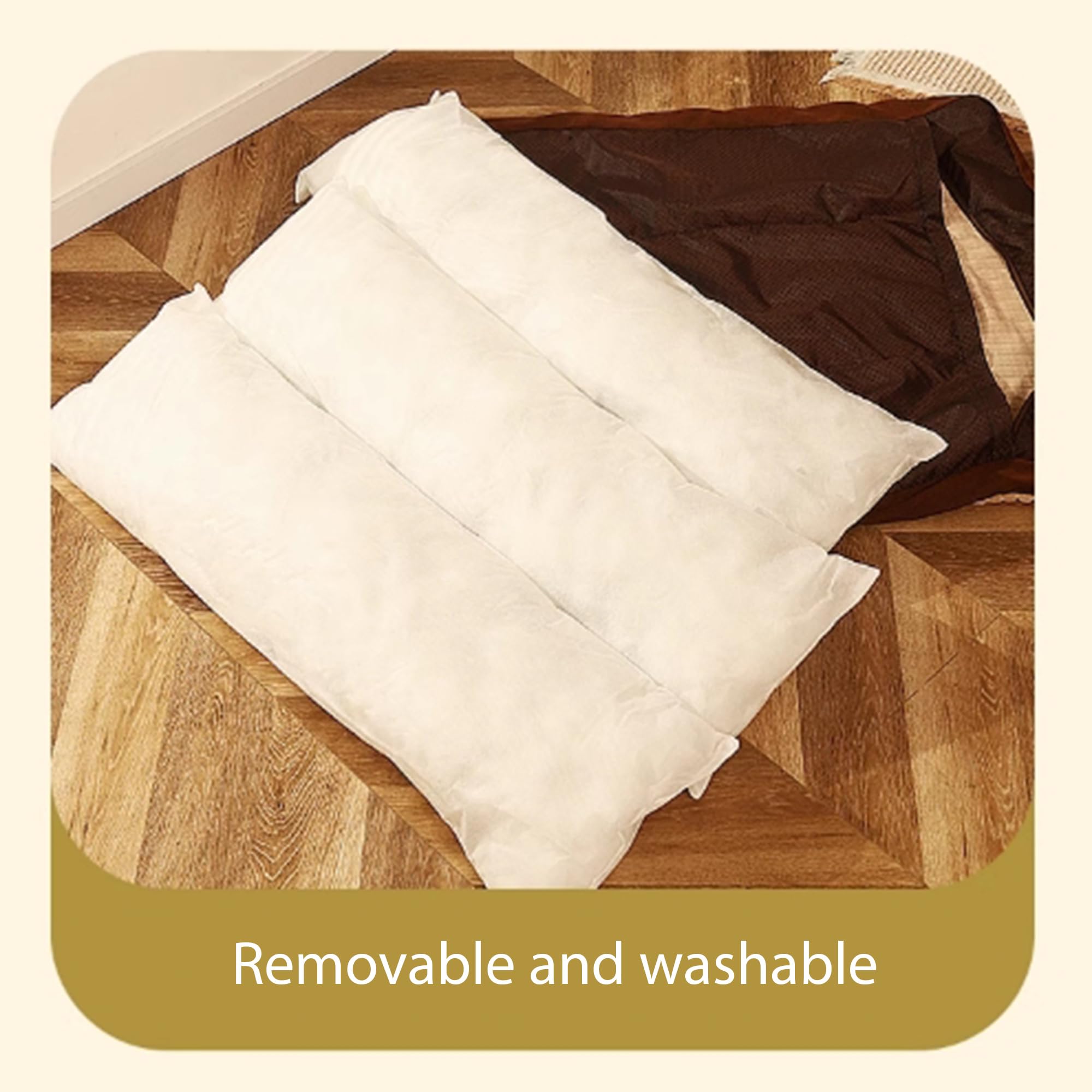 Grand coussin lavable pour animal de compagnie, tapis de cage confortable et chaud pour chiens de taille moyenne et grande taille, coussin rectangulaire en peluche avec fond antidérapant (120 x