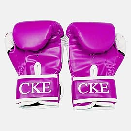 CKE Kids Boxing Gloves for Kids Boys Girls Junior Youth Toddlers Age 5-12 Years Training Boxing Gloves for Punching Bag Kickboxing Muay Thai (Purple)