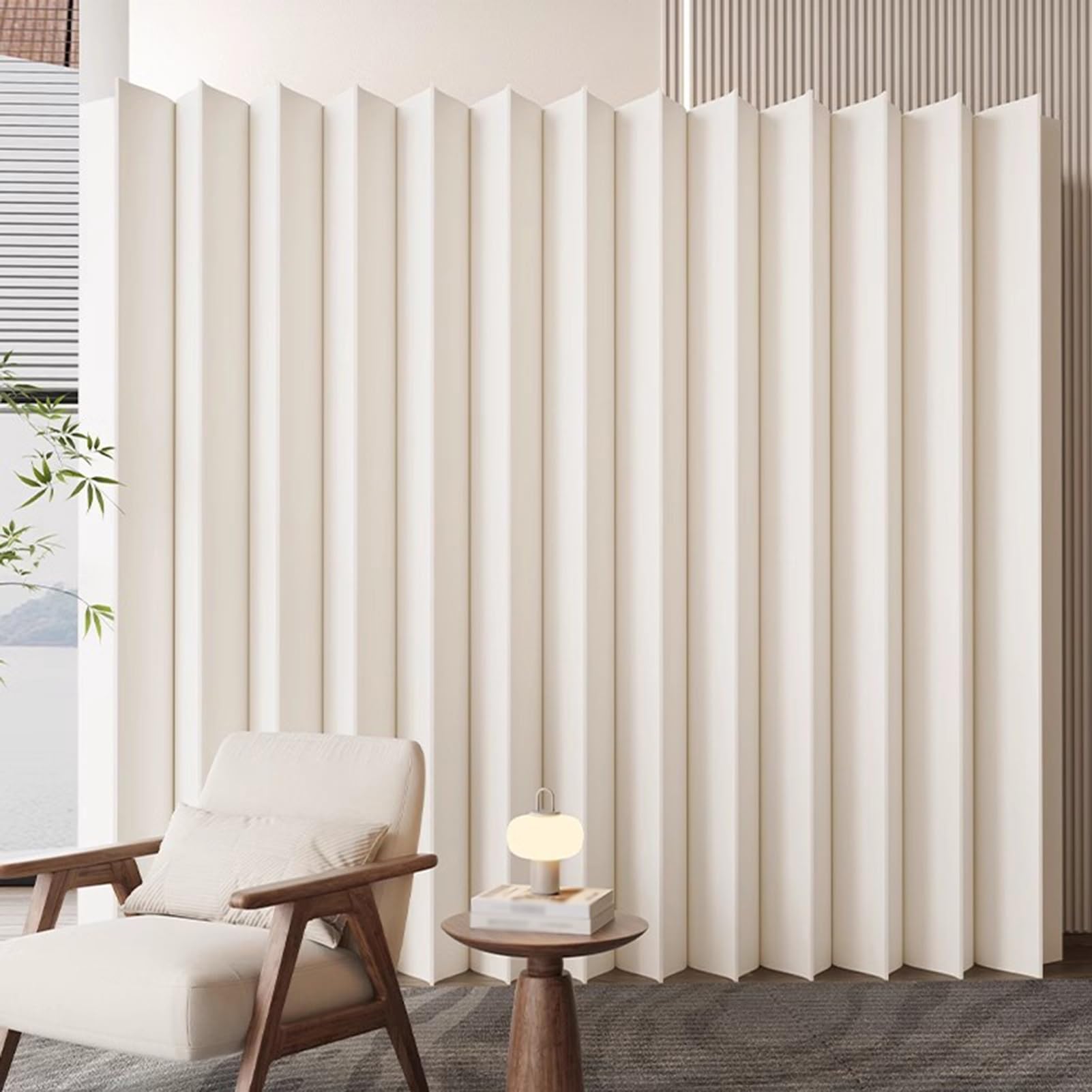 Amazon｜屏風 パーテーション 格納式紙製ルームディバイダー、柔軟な紙