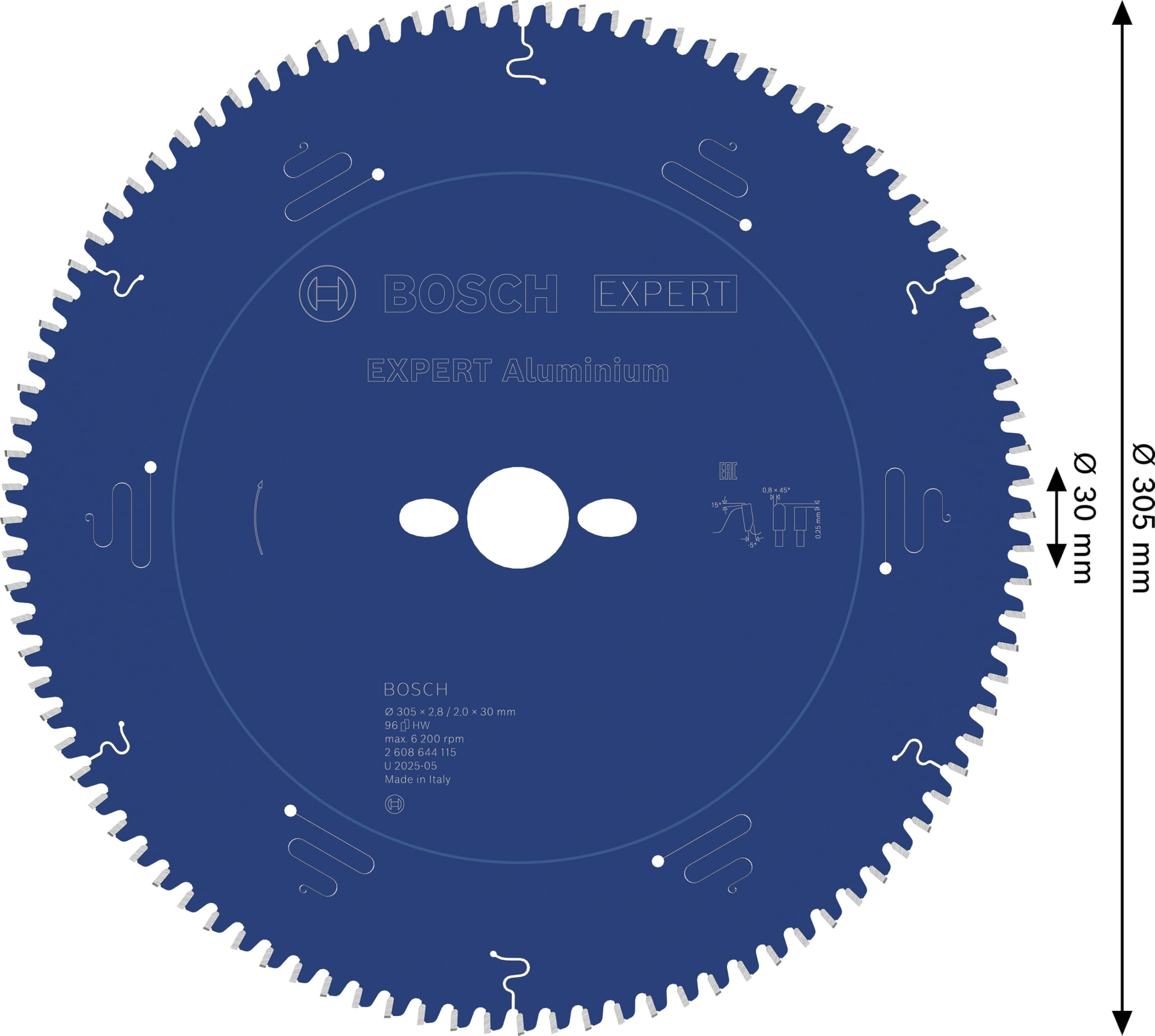 Bosch 1x EXPERT Aluminium Kreissägeblatt für kabelgebundene Kapp‑ und Gehrungssägen (für Aluminium, Ø mm, Professional Zubehör kabelgebundene Kapp- und Gehrungssäge)
