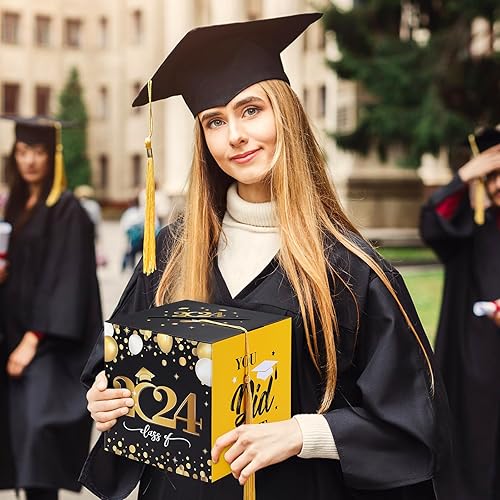 Miniatura 8 de BESTOYARD Caja de titular de la tarjeta de graduación 2023, caja de tarjetas de felicitaciones, caja de tarjetas de invitación, regalos de fiesta de