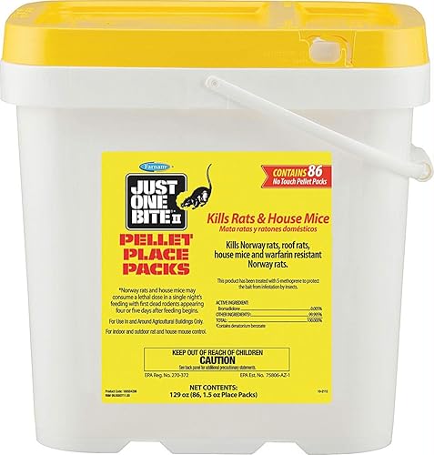 Farnam Just One Bite II paquete de 1.5 oz de pellets, 86 unidades. Veneno para ratas.