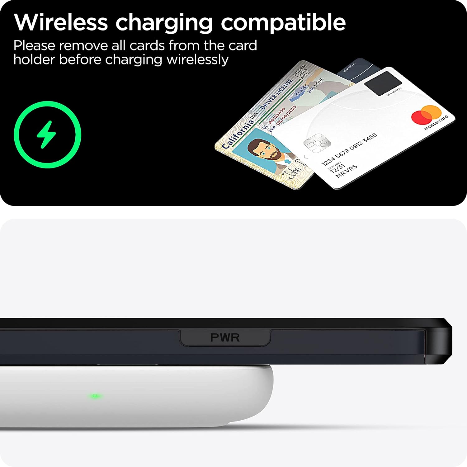 harusaki Compatible with Both iPhone 13/14 Case with Hidden Card Holder - Wireless Charging Compatible iPhone 13/14 Wallet Case for Men and Women (Black) image 5