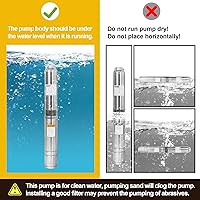 Vista 8 de WASSERMANN Bomba sumergible de pozo profundo de 4 pulgadas con cable de 10 pies, 1HP, 115 V/60 Hz, 34 GPM, cabezal de 196 pies, bomba de pozo