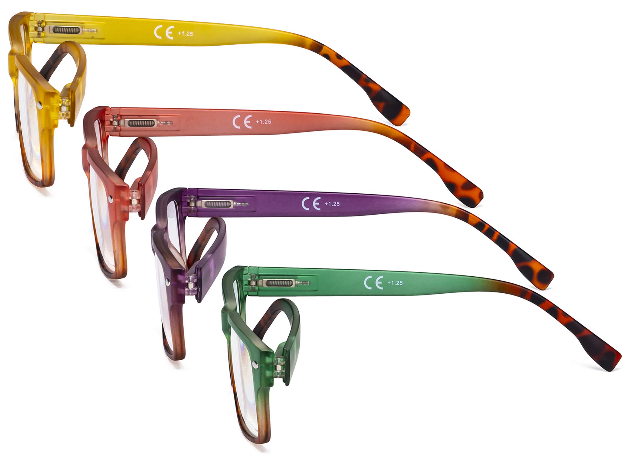 Eyekepper Lot De 4 Paires Lunettes De Lecture Femmes Carrées Oversize Élégantes +2.50