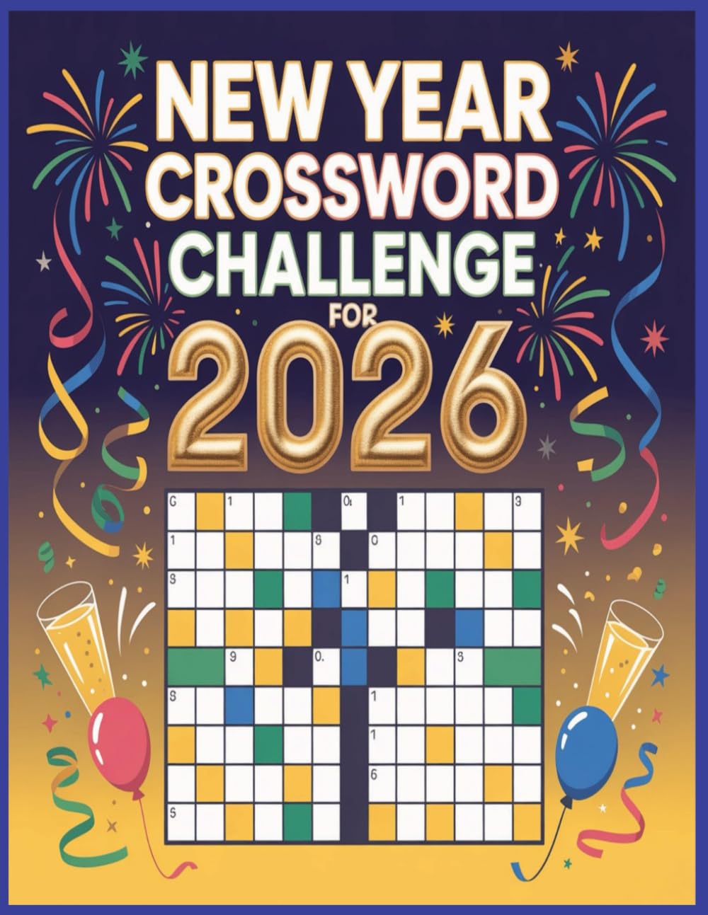 New Year Crossword Challenge 1200 Celebration and History Themes for Endless Fun: Crossword Puzzle Collection Featuring Global Traditions, Celebrations, and New Year History for Adults and Seniors