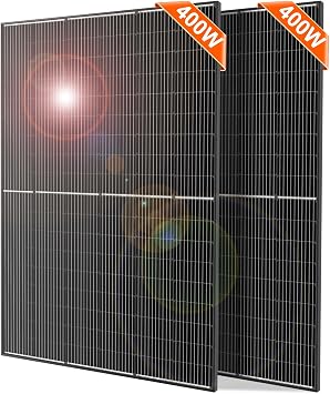 DOKIO 800W 2400W 31V Mono Solar Panels - Works for 12/24V Systems, 9.84ft Leads per Panel for Garden/Yard - Home/Backyard Shed or Cabin, Off-Grid Battery Charging