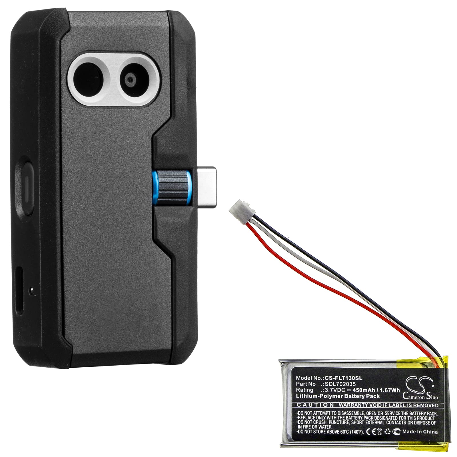 Batterie 185mAh SDL352054 Pour FLIR One Et One 2nd Gen – Neuf – Marque Générique