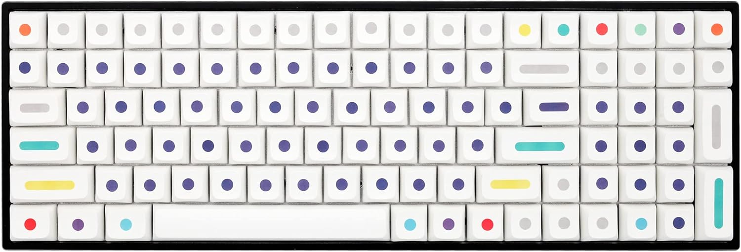 KPREPUBLIC XDA V2 Dot World Dye Sub Keycap Set Thick PBT for Keyboard 87 tkl 104 ansi xd64 bm60 xd68 bm65 bm68 Dots (XDA V2 Dot World Set x1)