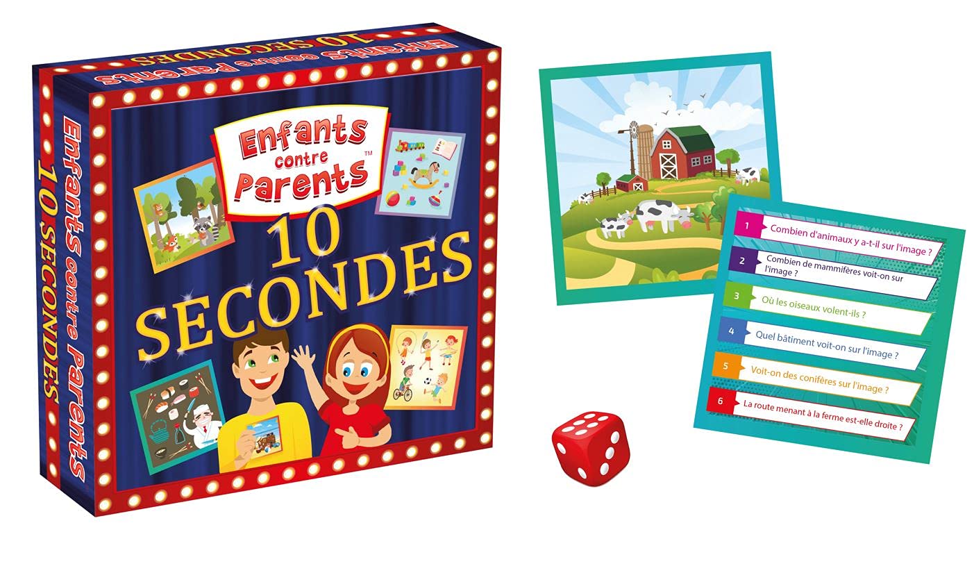 10 Sekunden Memory-Spiel - Kinder Gegen Eltern, 48 Karten, Ab 5 Jahren, Familienspiel