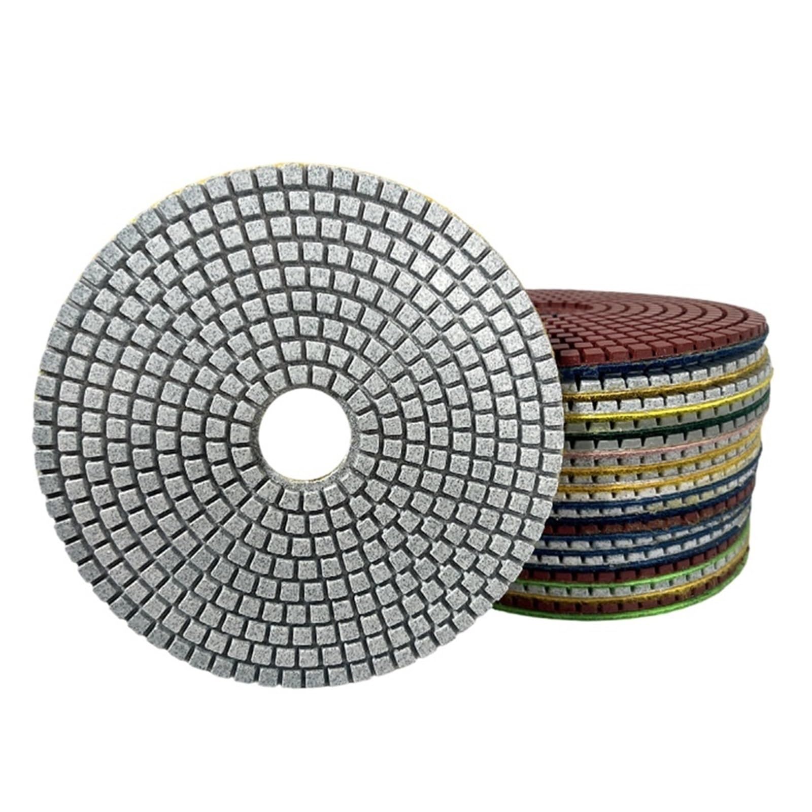 Xuro Almohadilla de pulido de 6 pulgadas y 150mm, disco de pulido reacondicionado de piedra for pulir granito, hormigón y mármol(100,5 pieces6 Inch150mm)