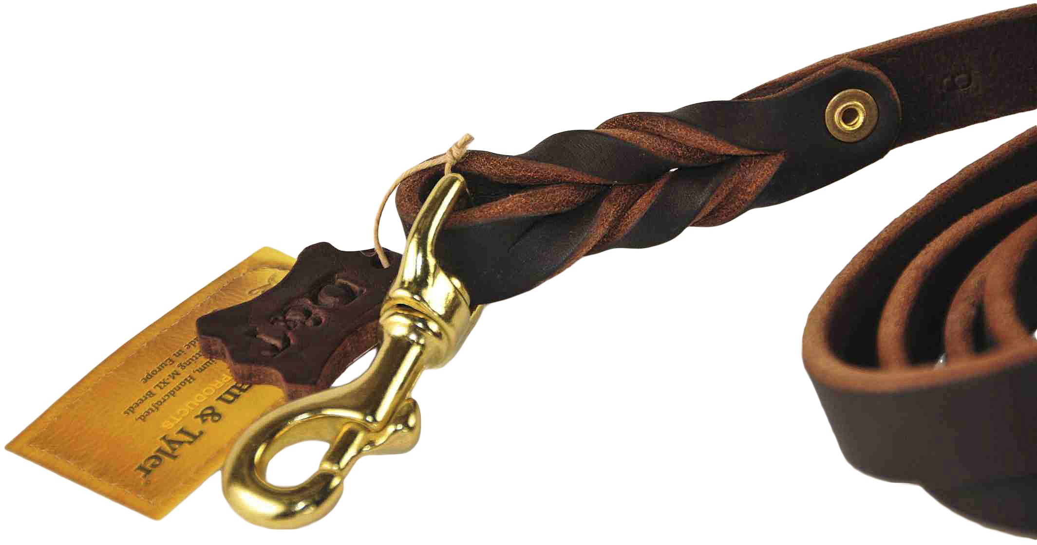 Dean & Tyler Love to Walk Leash with Solid Brass Hardware, Brown, 3-Feet by 3/4-Inch