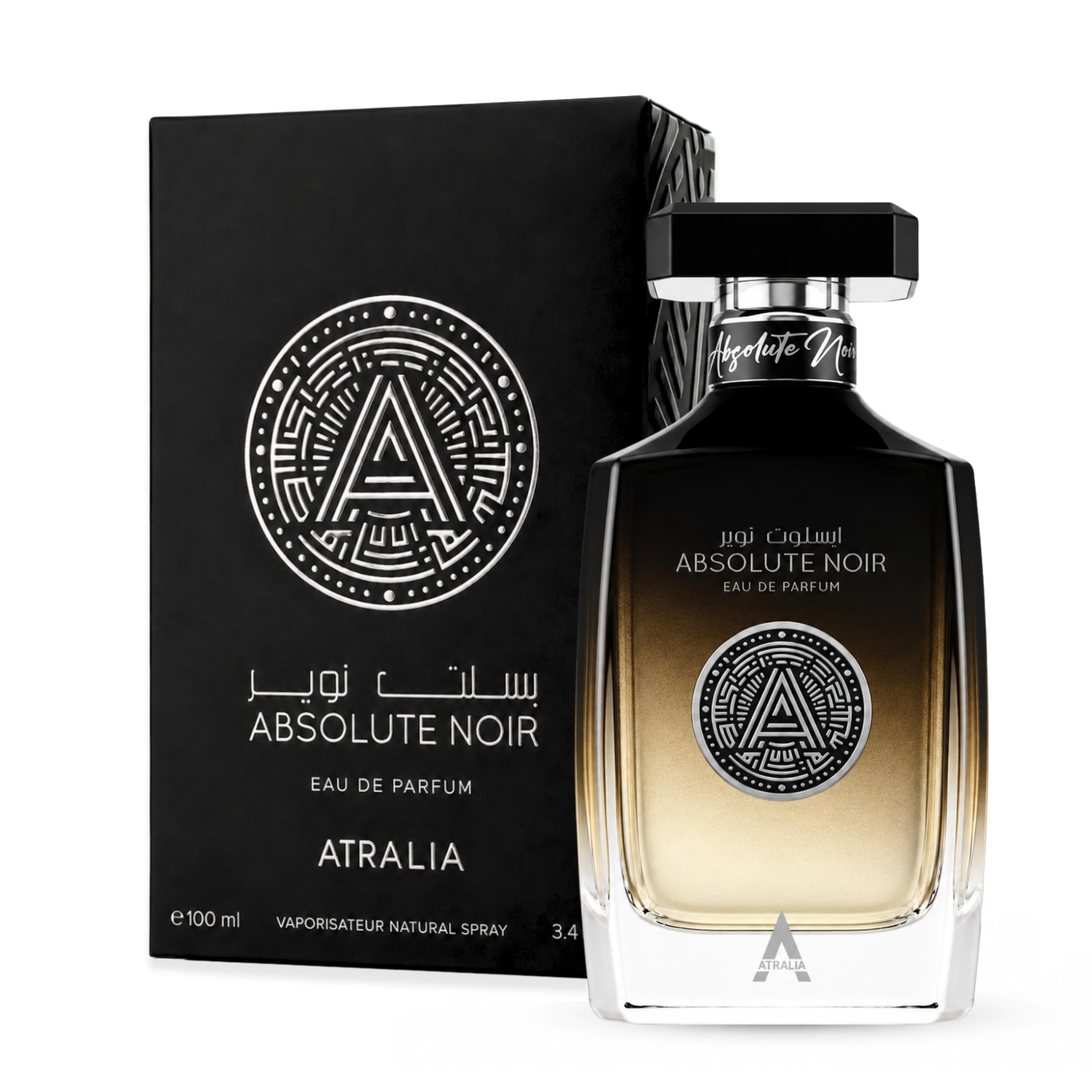 Amazon.com : Atralia Absolute Noir Eau De Parfum for Men 100Ml 3.4