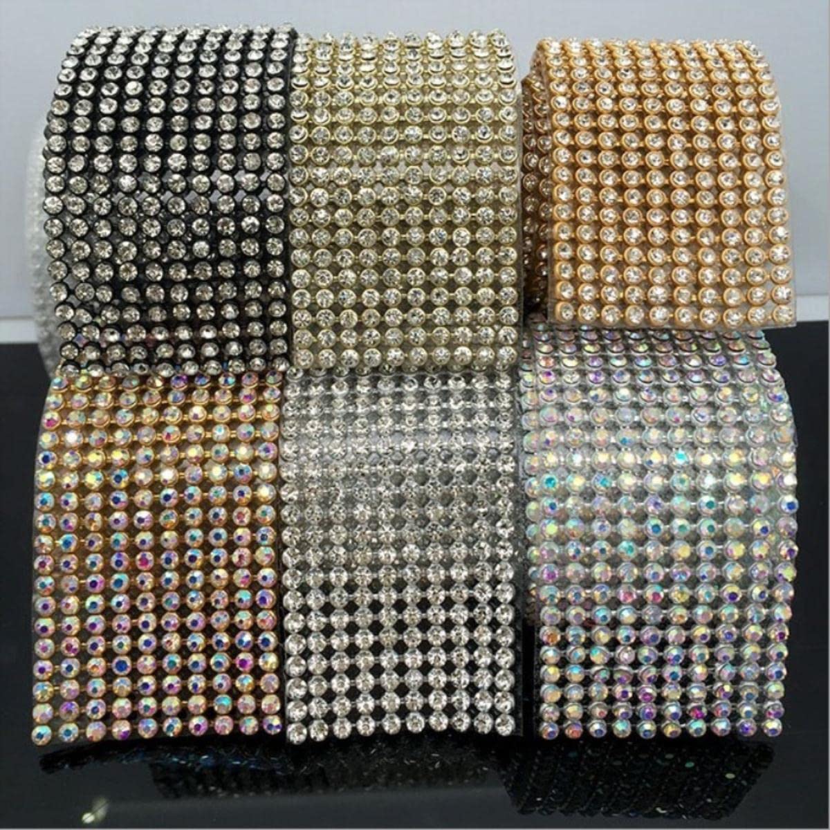 Rotolo Di Catena Di Cristallo Artificiale - 10 Yard, Argento, Per Decorazioni - Foto 5