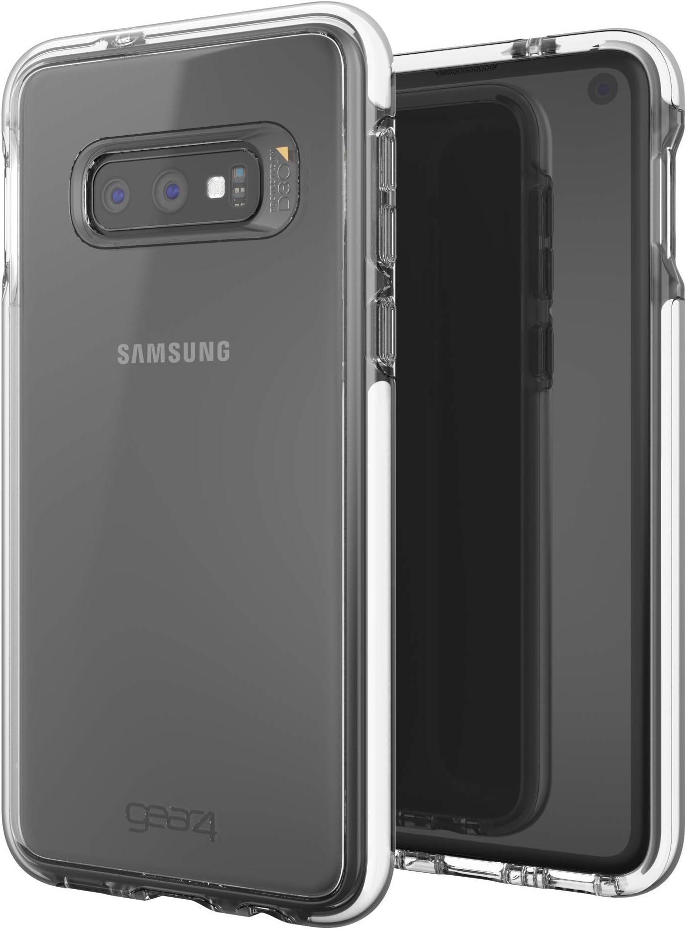 Gear4 Piccadilly Clear Case with Advanced Impact Protection [ Protected by D3O ], Slim, tough design for Samsung Galaxy S10e - White