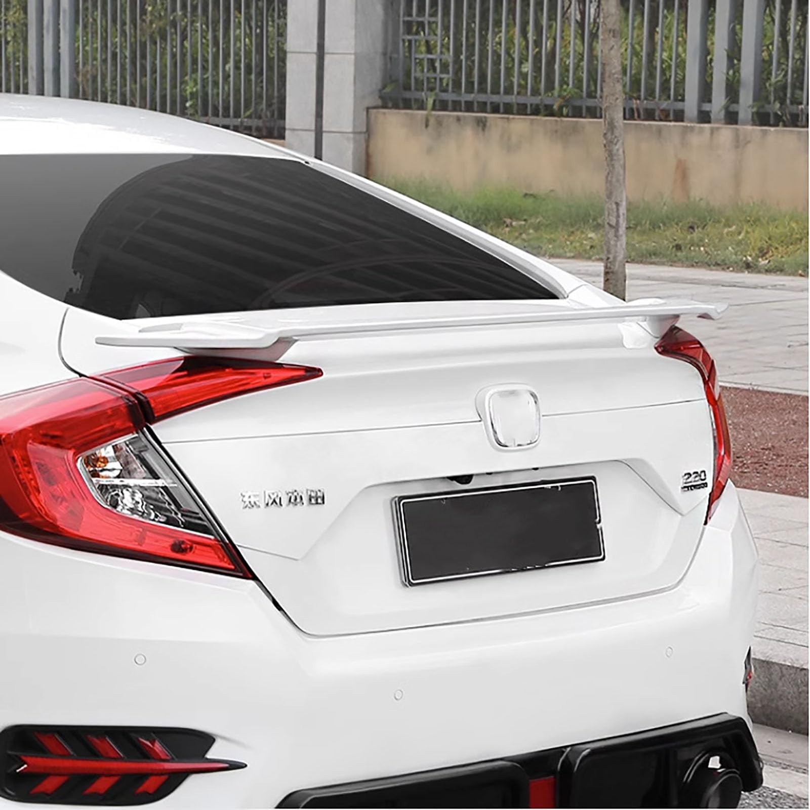 Spoiler Posteriore In ABS Per Honda Civic 10a Gen Berlina 2016-2021 – Non Verniciato, Primer Nero, Alettone Da Tetto Per Look Sportivo