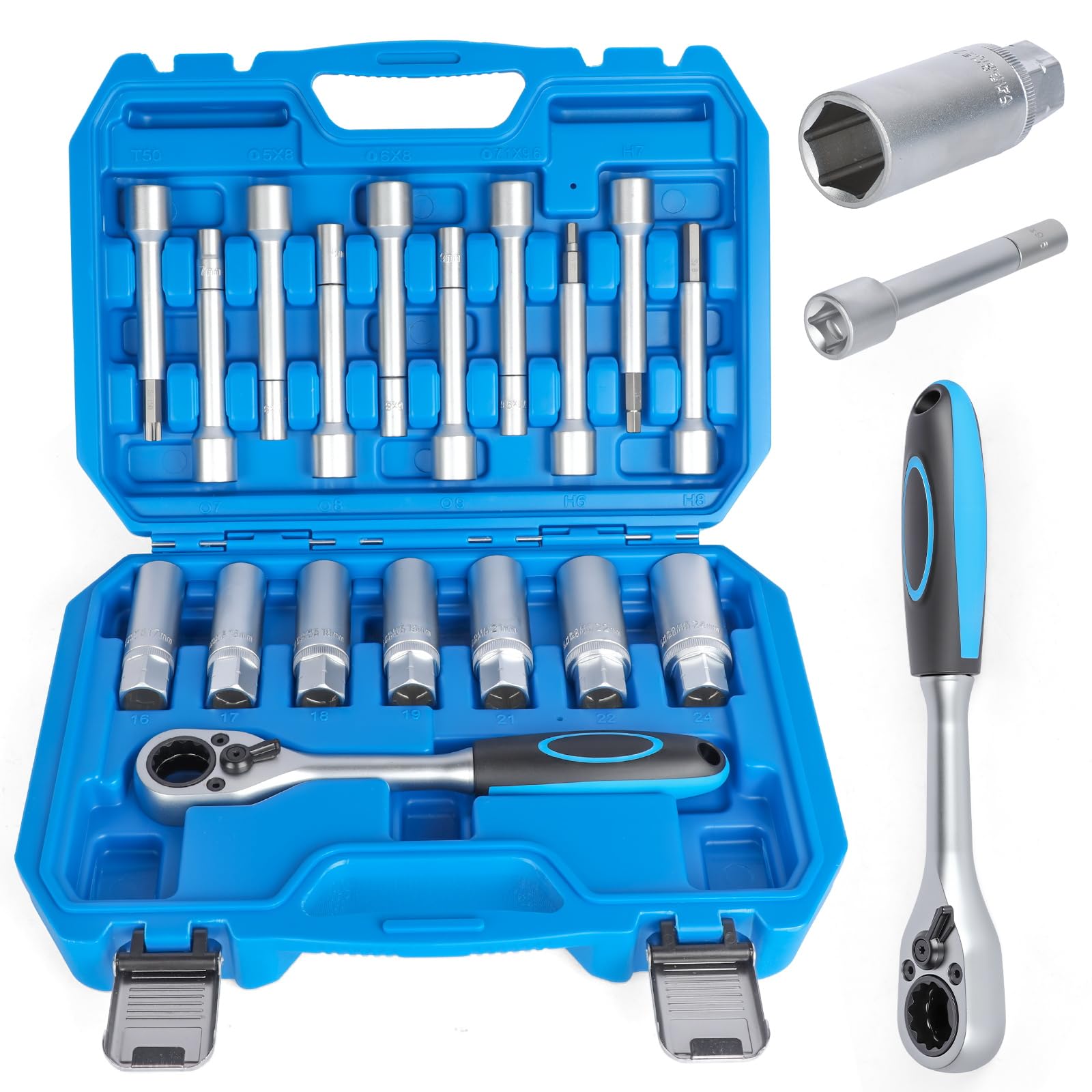 Lot de 18 outils d'amortisseurs, 1/2", écarteur de jambe de force CR-V pour changement de jambe de suspension, réparation de paliers de jambe de force et amortisseurs arrière