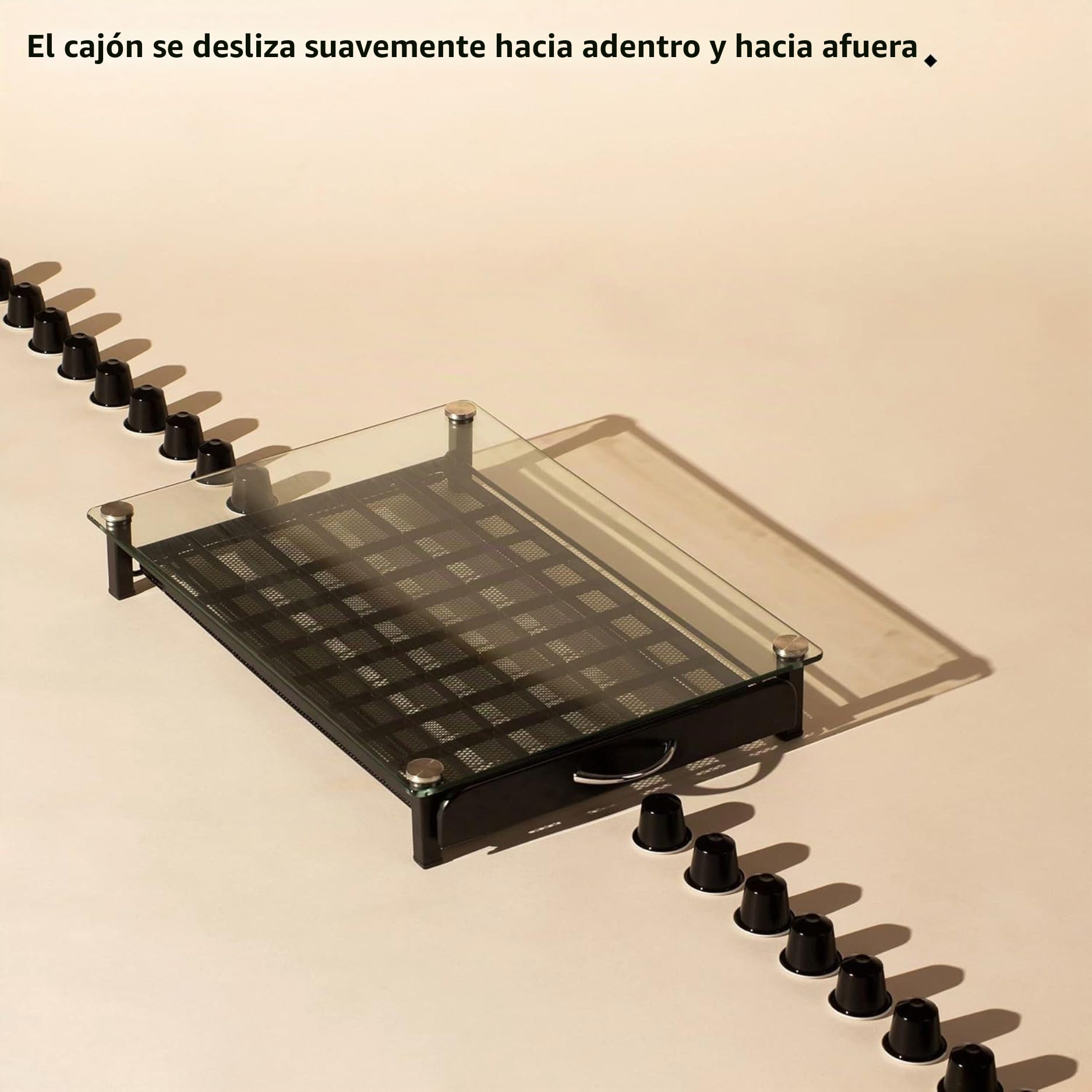Peak Coffee Soporte de cápsulas de café. 60 bandejas. Vidrio