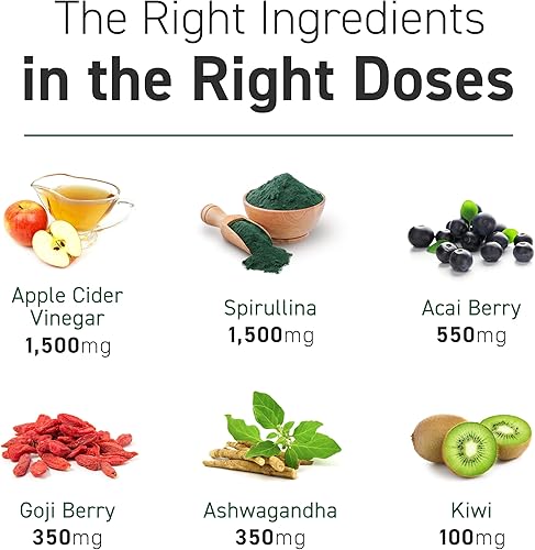 Miniatura 5 de Kaged  Limón  Superalimentos orgánicos y verduras en polvo Outlive100 con vinagre de sidra de manzana, antioxidantes, adaptógeno, prebióticos, (30