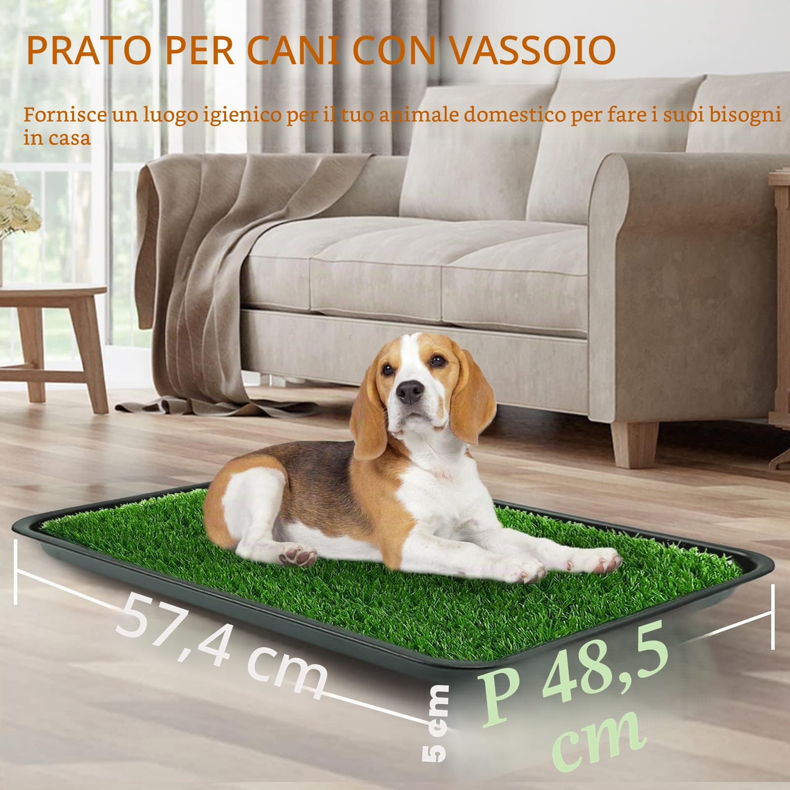 50x60CM Lettiera per Cani,Lettiera Cane,Lettiera per Cani da Interno,Tappetino per Erba per Cani,WC per Cani,Erba Artificiale Finta per Cani da Fare pipì in Interni ed Esterni