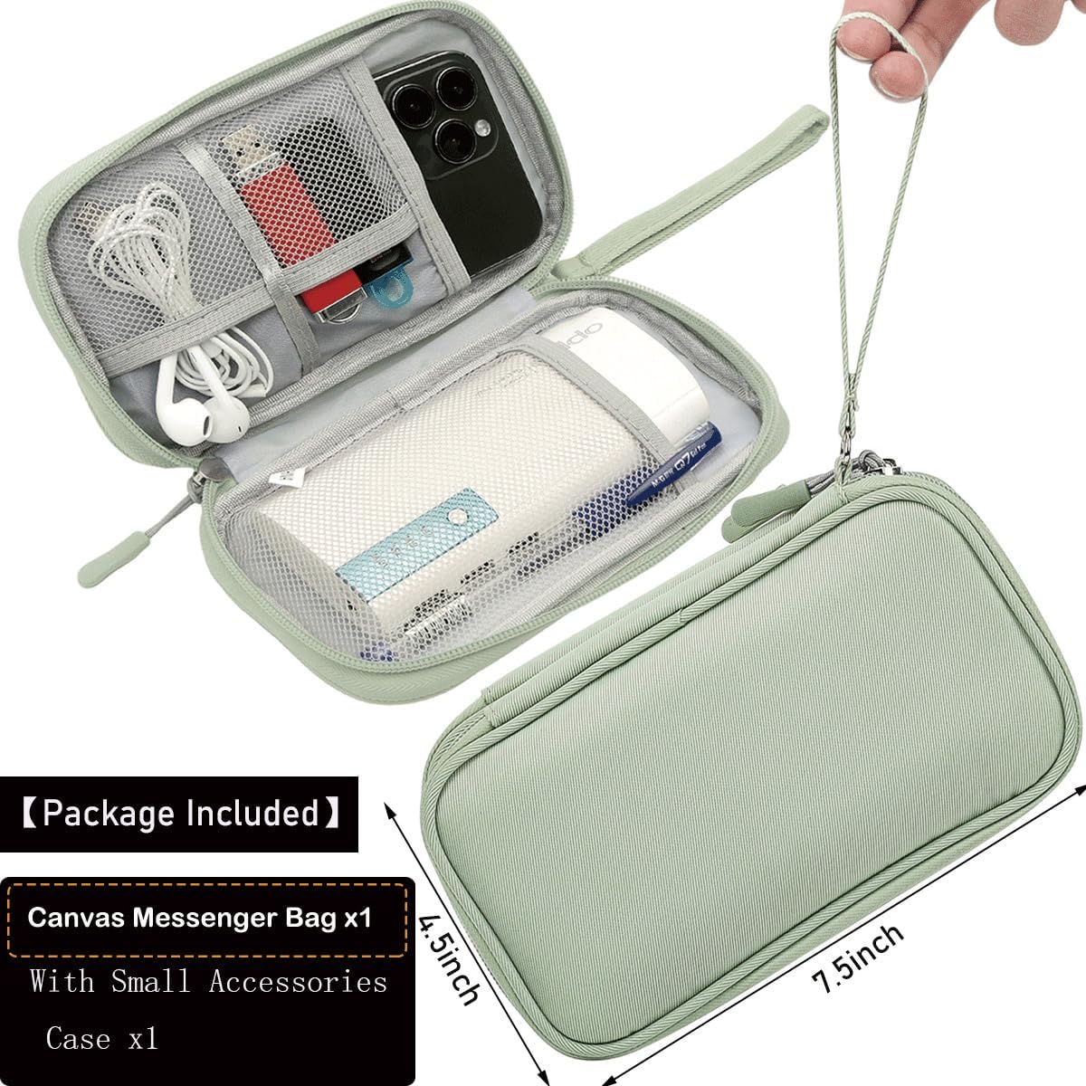 dealcase Canvas Small Messenger Bag for Men Women, Casual Shoulder Bag Chest Bag Travel Carry Bag With Small Accessories Case - Image 7