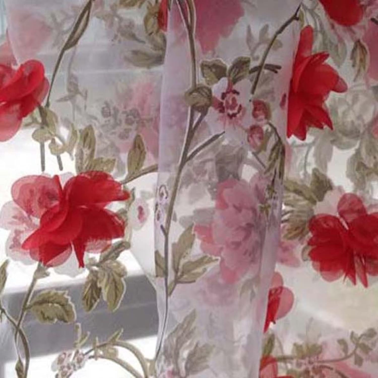 Tessuto di pizzo organza fiori in chiffon poliestere