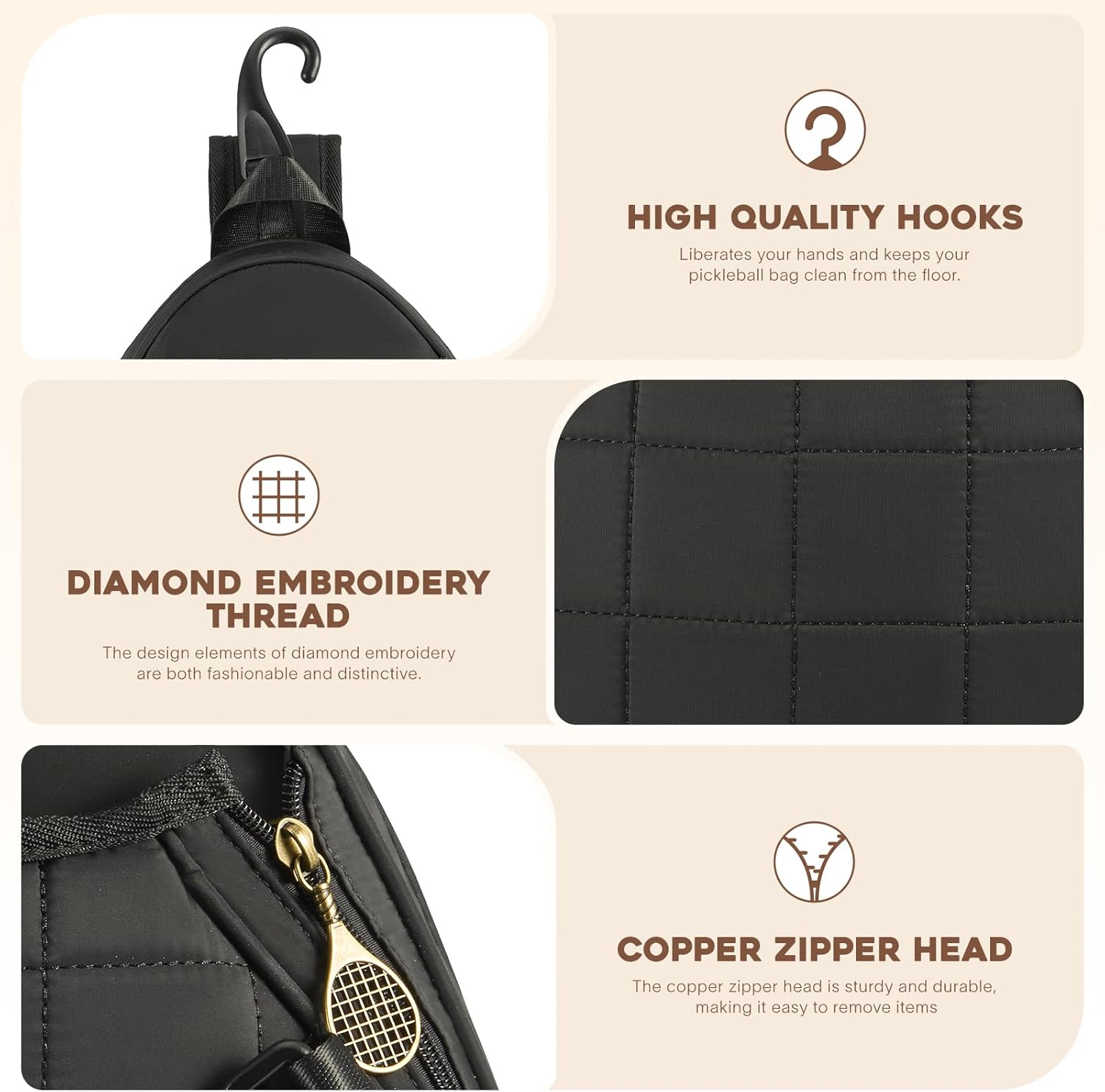Tennis Bags for Women, Waterproof Crossbody Sling Pickleball backpack,Tennis Racket Bag,Ideal Gift for Girls Sports Lovers