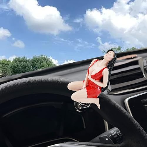 Miniatura 10 de Temzzer Perilla para volante de niña, perilla giratoria suicida, agarre de asistencia de giro para la mayoría de vehículos automáticos manuales