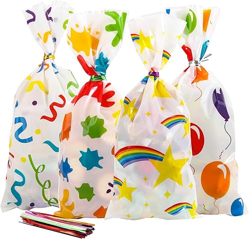 Miniatura 18 de 100 bolsas de celofán de 10 x 13 pulgadas, bolsas de celofán transparente autosellantes para envolver regalos, embalaje de dulces, postres