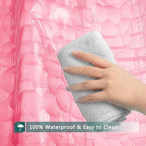 Miniatura 4 de Cortina de ducha, 100% impermeable, EVA, 3D, con 3 imanes inferiores resistentes y 12 ojales a prueba de óxido, forro de ducha con peso de 72 x 72