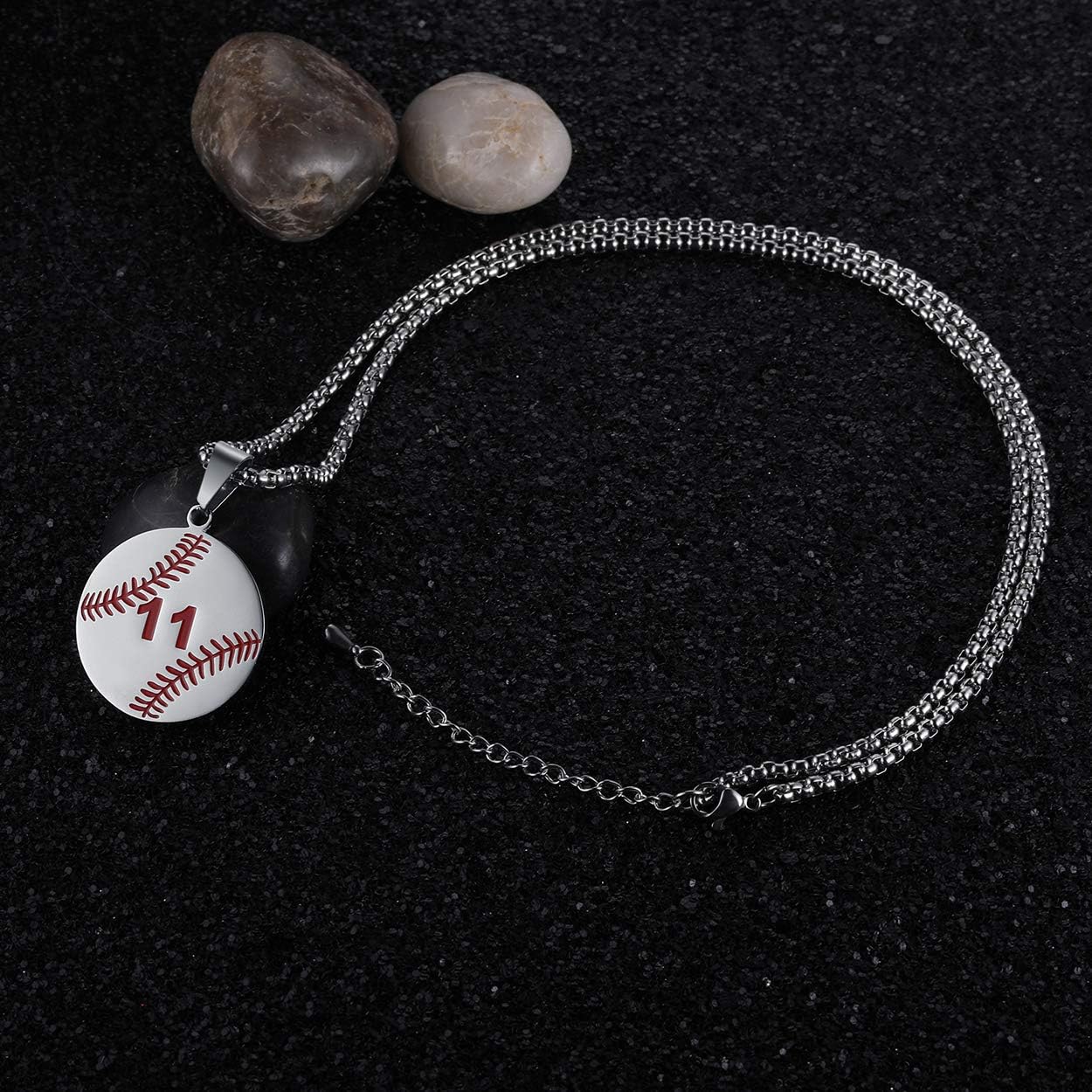 Rehoboth Baseball Athletes Jersey Number 0-99 Cross Pendant Necklace for Boys Girls Women Men 24 Inch (22"+2" Adjustable) Stainless Steel Chain Philippians 4:13 on Back I CAN DO All Things - Image 4