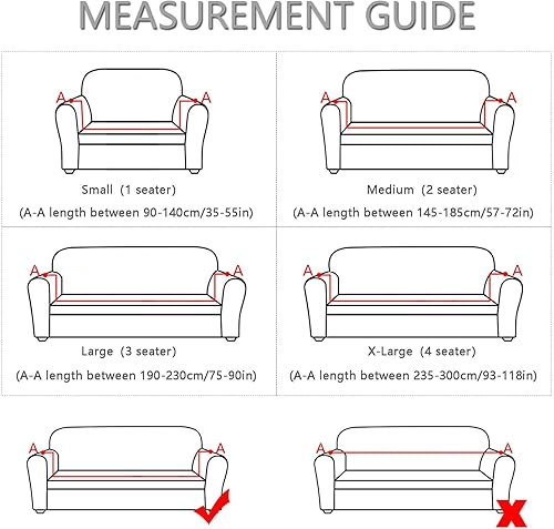 Miniatura 5 de MBROS Funda de sofá súper elástica, protector de muebles impreso con falda, funda de sofá para sofá de 2 puestos, funda de sofá suave para sala de