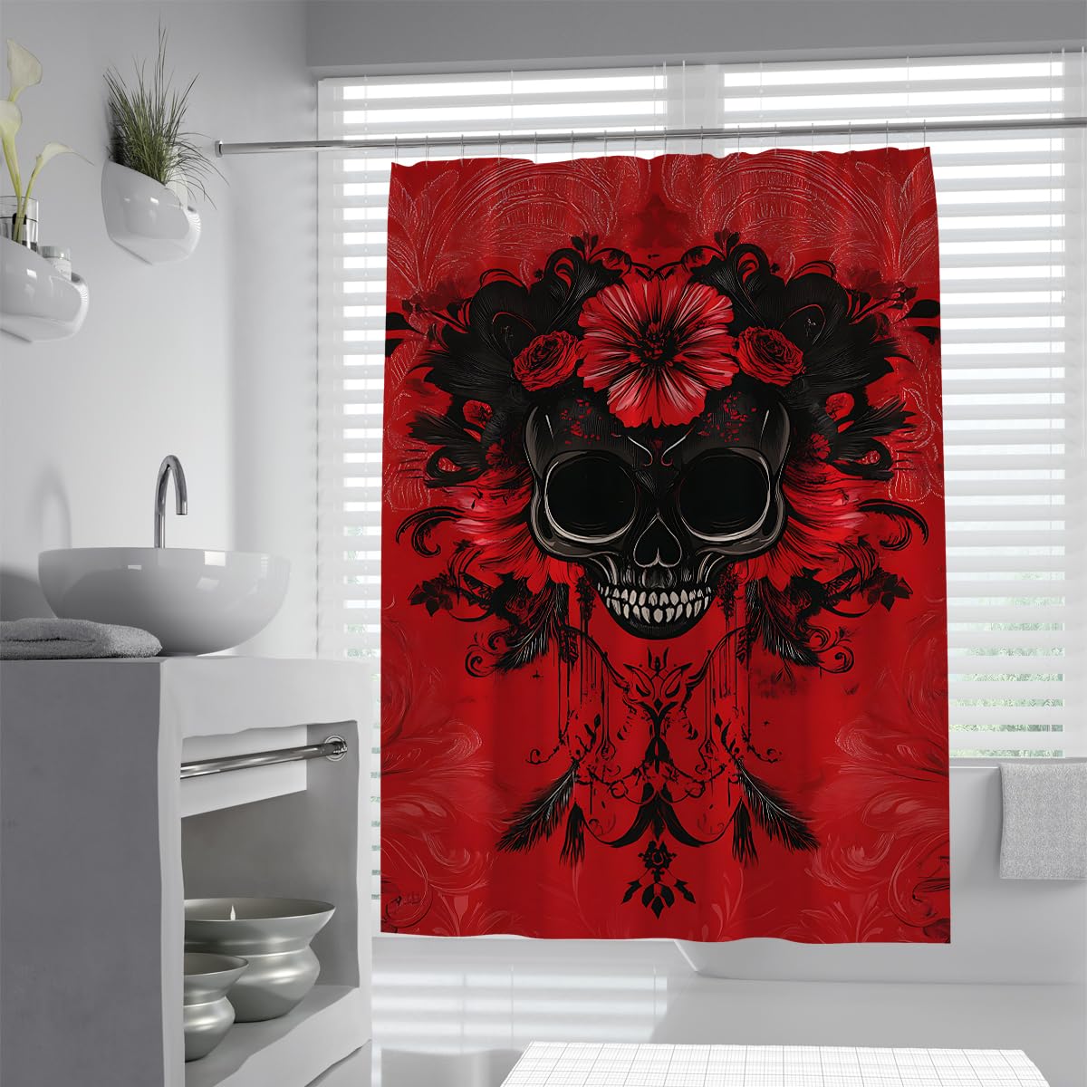 Tende Doccia Teschio Zucchero Messicano Day of The Dead 200x200cm