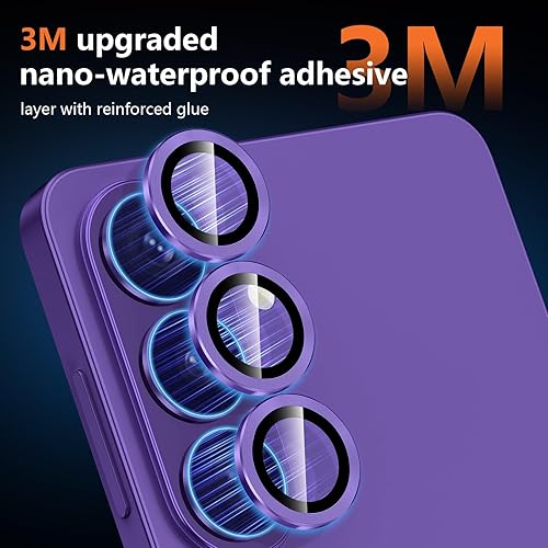 Vista 763 de para Samsung Galaxy Z Flip 7 Protector de Lente de Cámara, Cubierta de Lente de Vidrio Templado con Anillo de Metal Individual, [Fuerte Adhesión] 1