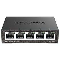 D-Link DGS-105 Switch 5 Porte Gigabit, Struttura in Metallo, Nero