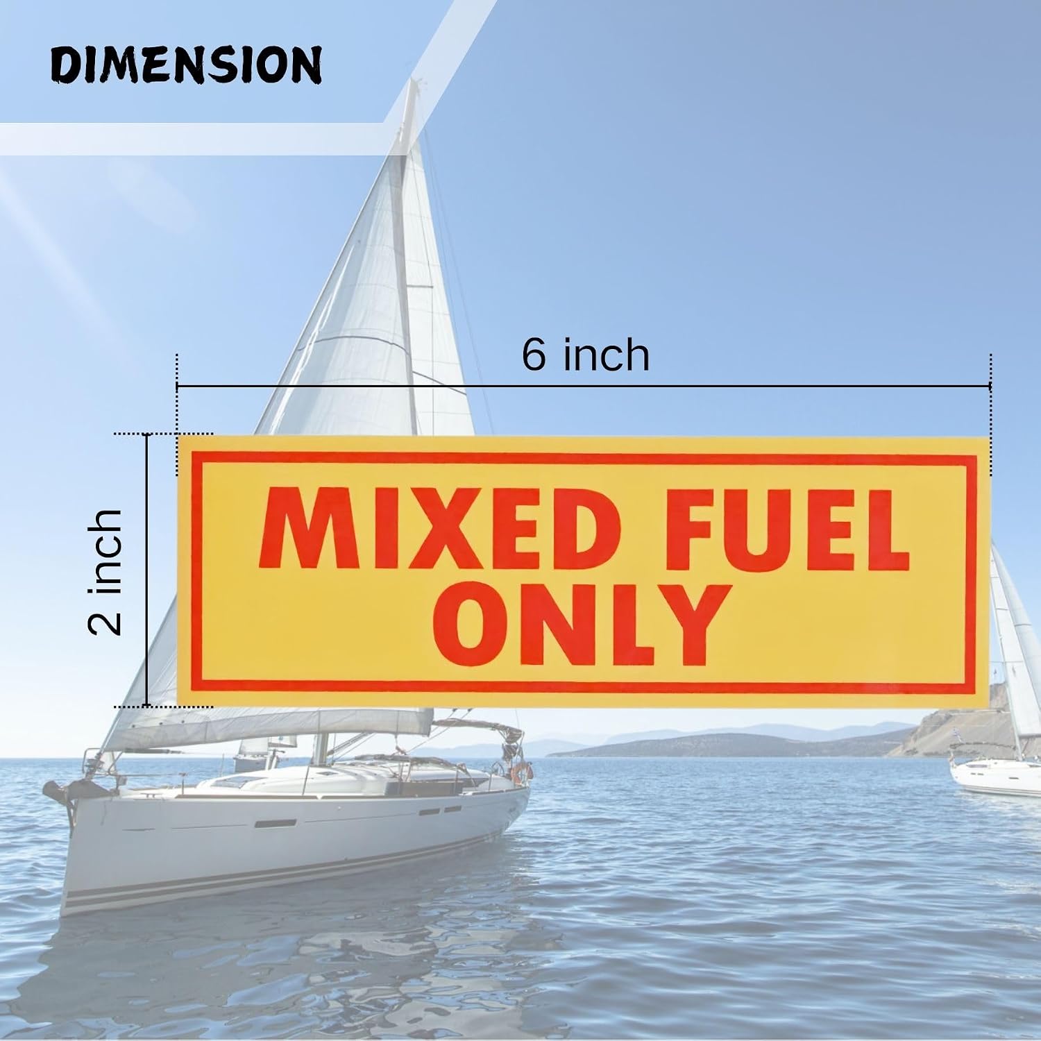12PCS Diesel Only Gasoline Only and Mixed Fuel Only Sticker Combo Vinyl Labels for Trucks Cars Outdoor Equipment Durable Weather Resistant 2 Inch x 6 Inch