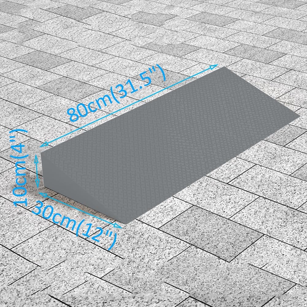 Rampa para silla de ruedas, rampa de umbral de puerta duradera para un fácil acceso, rampa de bordillo para caminantes y scooters, ideal para puertas y aceras