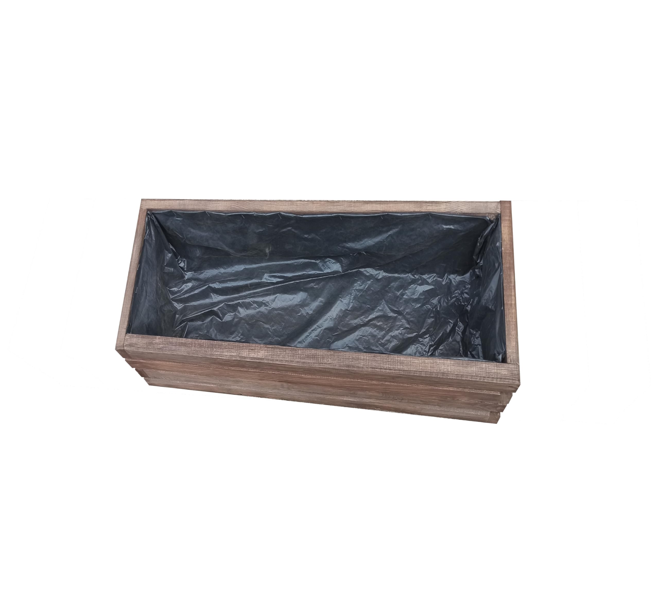 FKL DESIGN Home Deco Pflanzkasten Holz 80 cm – Blumenkasten Balkon & Terrasse, Pflanzkübel Flach Wetterfest, Kräuterbeet Garten (D2 Palisander)