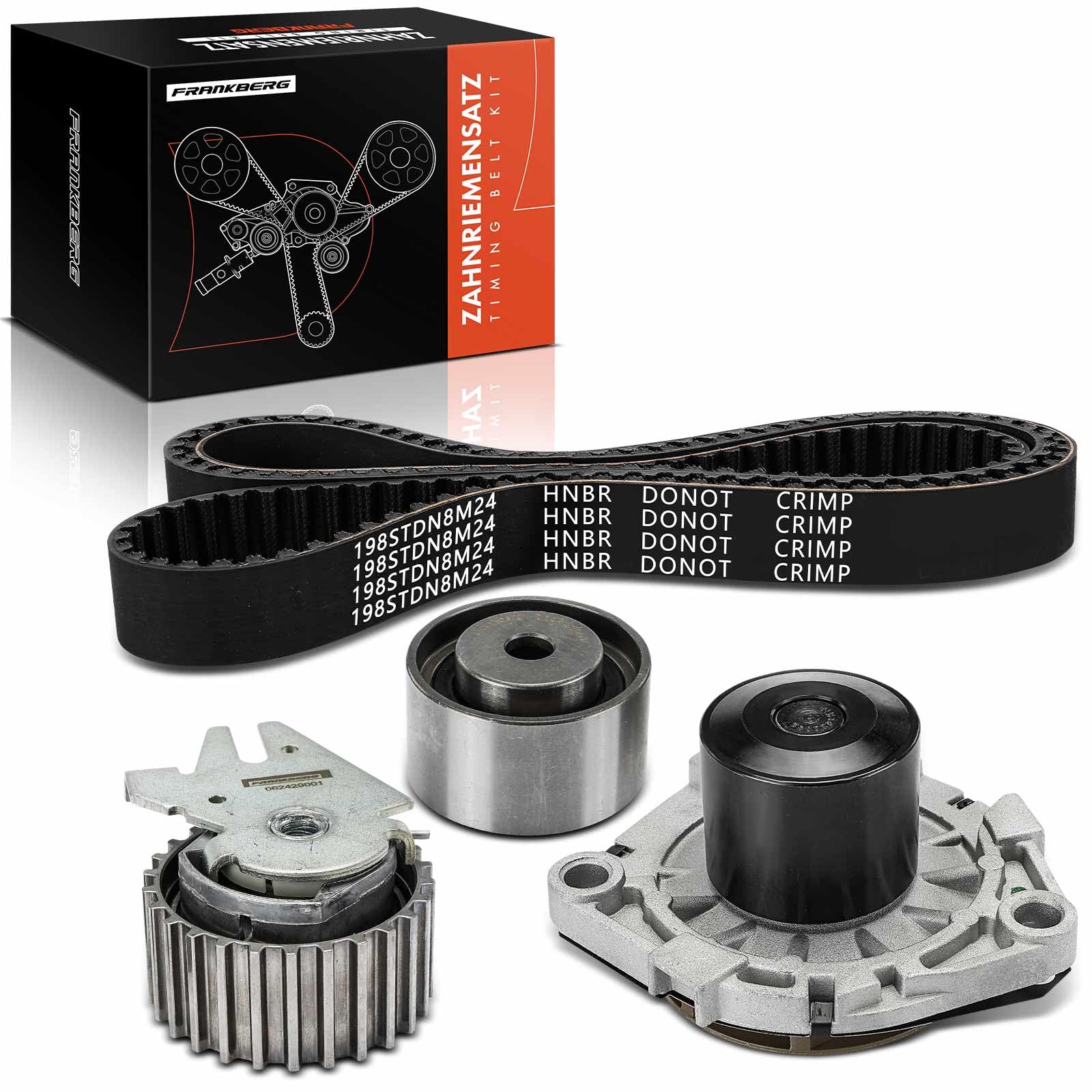 Frankberg Kit cinghia dentata Set cinghia dentata Compatibile con 156 Sportwagon 932 2.4 JTD 166 936 2.4 JTD Thesis 841 2.4 JTD 156 932 2.4 JTD Replace# KP45600XS,7883-13199