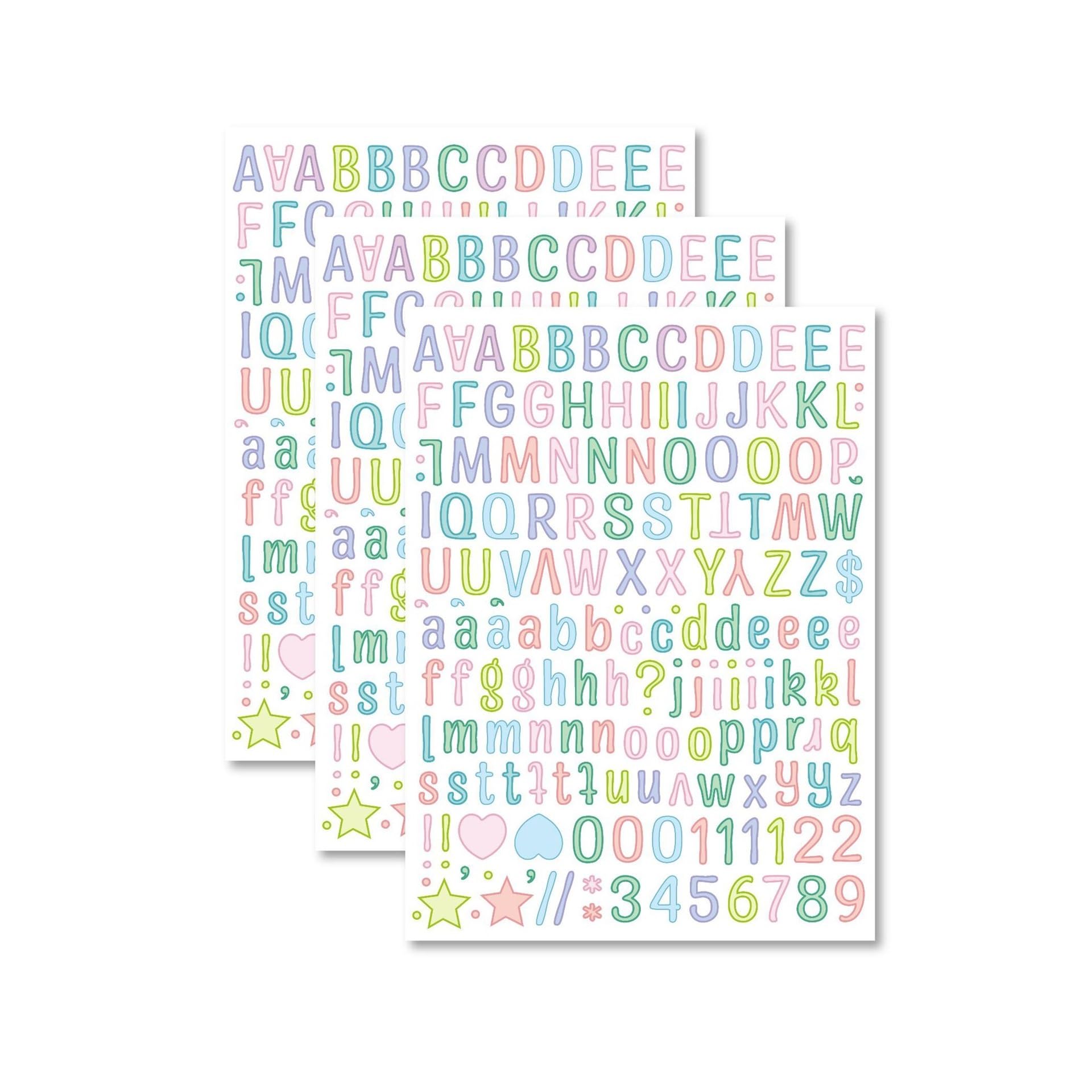 Gold Self-Adhesive Letter Stickers - 6 Sheets of Waterproof Vinyl Alphabet Stickers for DIY Crafts and Projects(Color3)