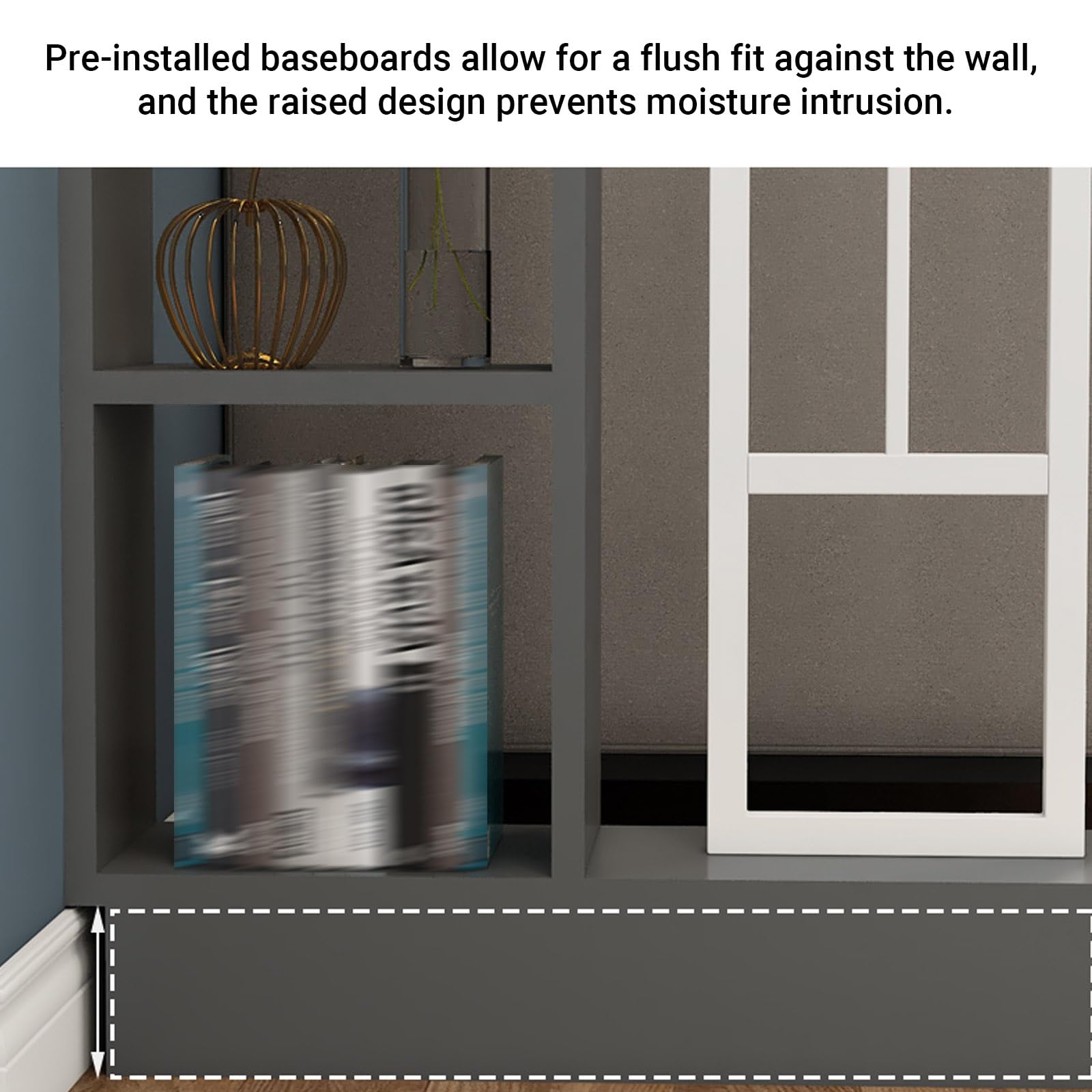 Divisorio d’Ingresso in Stile Leggero di Lusso, Elegante divisorio Decorativo per Ingresso,Schermo Premium di Alta Gamma per Arredamento casa(Gray+White,120x24x202cm/47.2x9.4x79.5in)