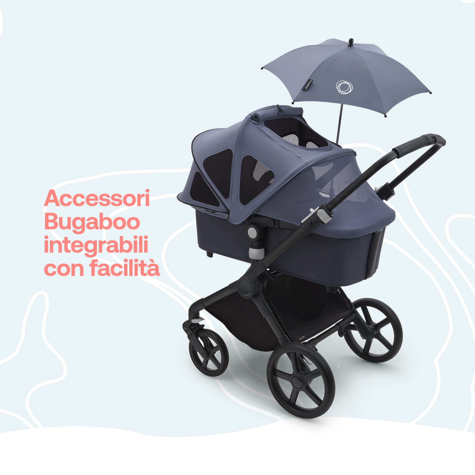 Bugaboo Fox Cub, Passeggino Multi-Terreno Leggero e Resistente, Design Robusto e Cappottina Extra-Large, Sistema di Chiusura in un Unico Pezzo che Resta in Piedi, Desert Beige