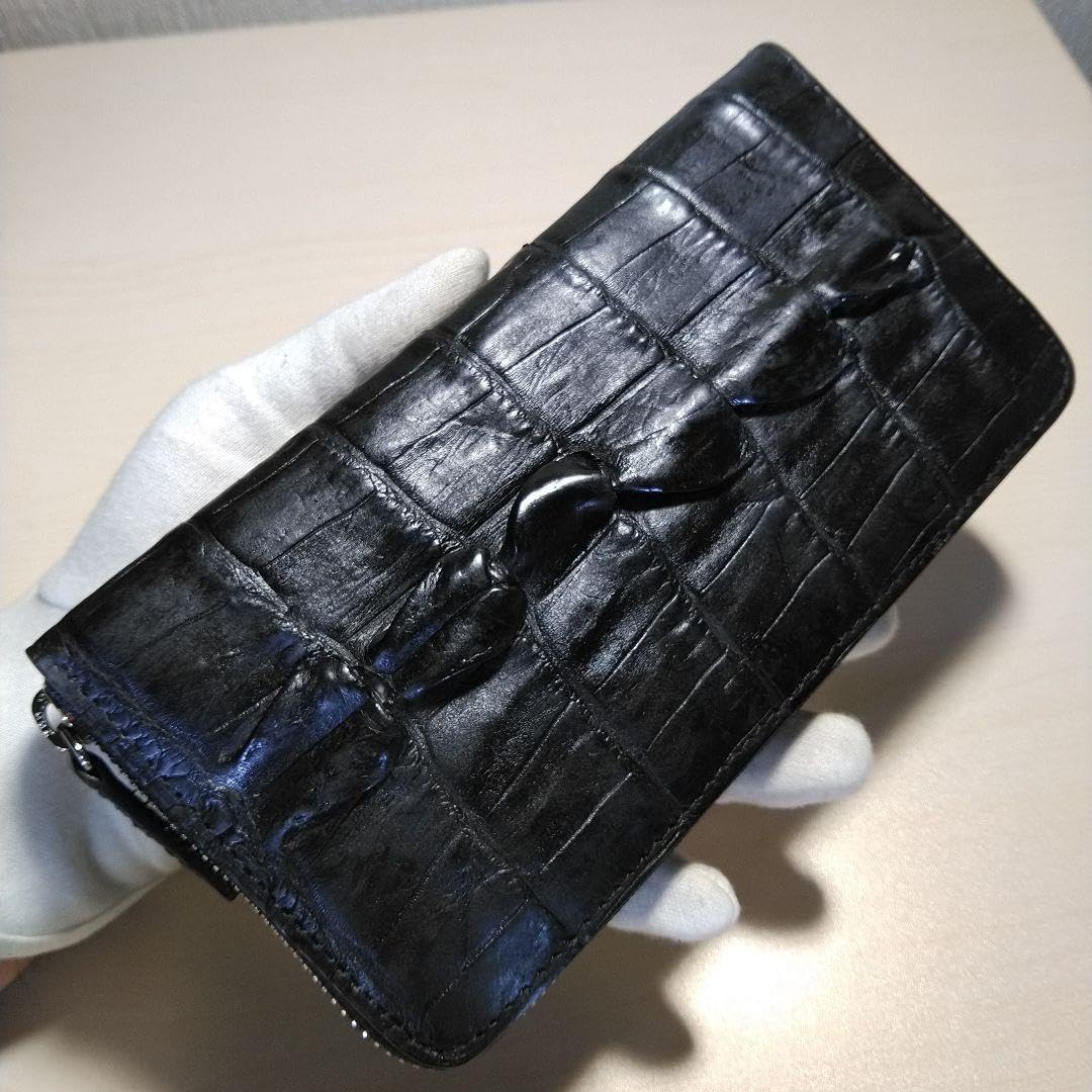 mucha カイマン鰐革 蛇腹 S取り尾背革 RF長財布 黒077788T Amazon.co.jp: カイマン鰐革 蛇腹 両面尾ヒレ二枚革 R F長財布