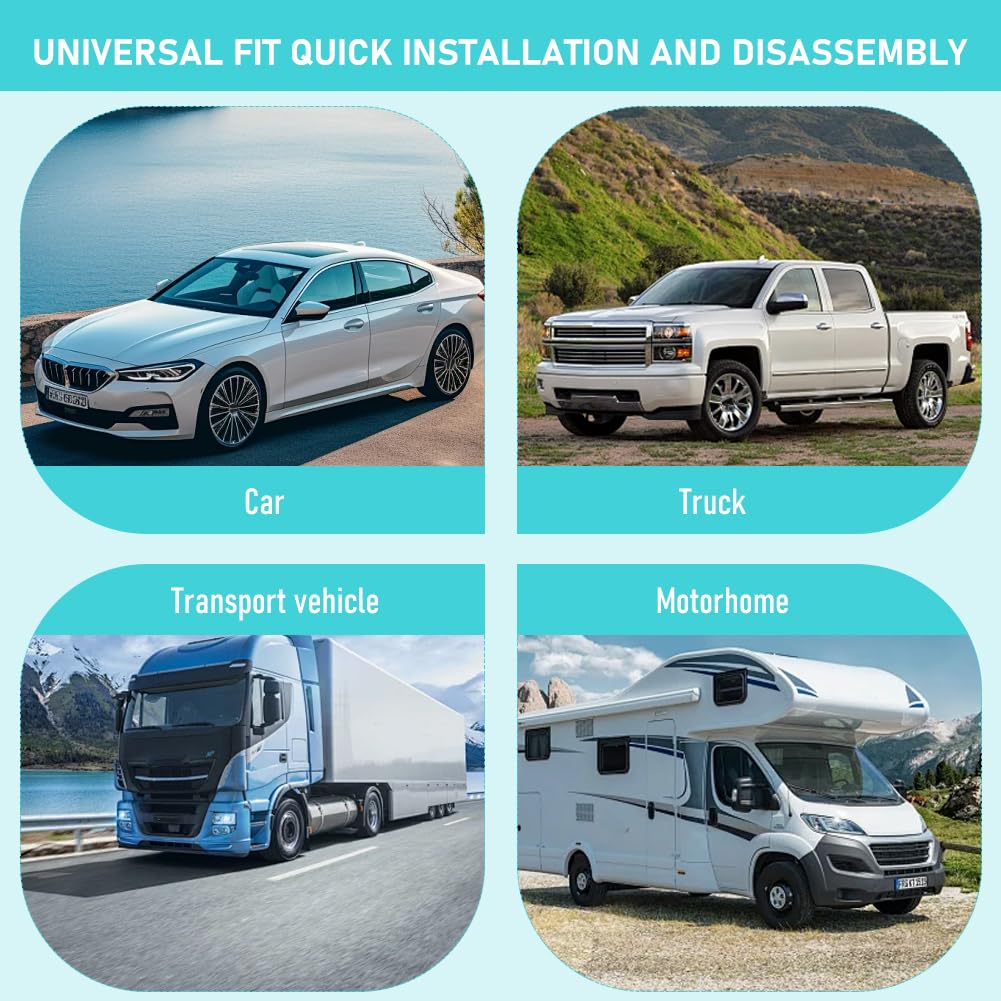 Faltbares Autotürpedal, Autotürsteg Max. Kapazität 400 lb, Universal-Roof-Rack-Fahrzeugsteg mit Sicherheitshammer, Passend für SUV, RV, Geschäftswagen, Familienwagen(schwarz)