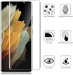 LK 3 Protecteur d'écran Pack pour Samsung Galaxy S21 Ultra, Se guérir soi-même TPU Film, Anti-rayure, Pas de bulle, Sensible au toucher, Support dans l'affichage scanner d'empreintes digitales, Outil d'alignement inclus