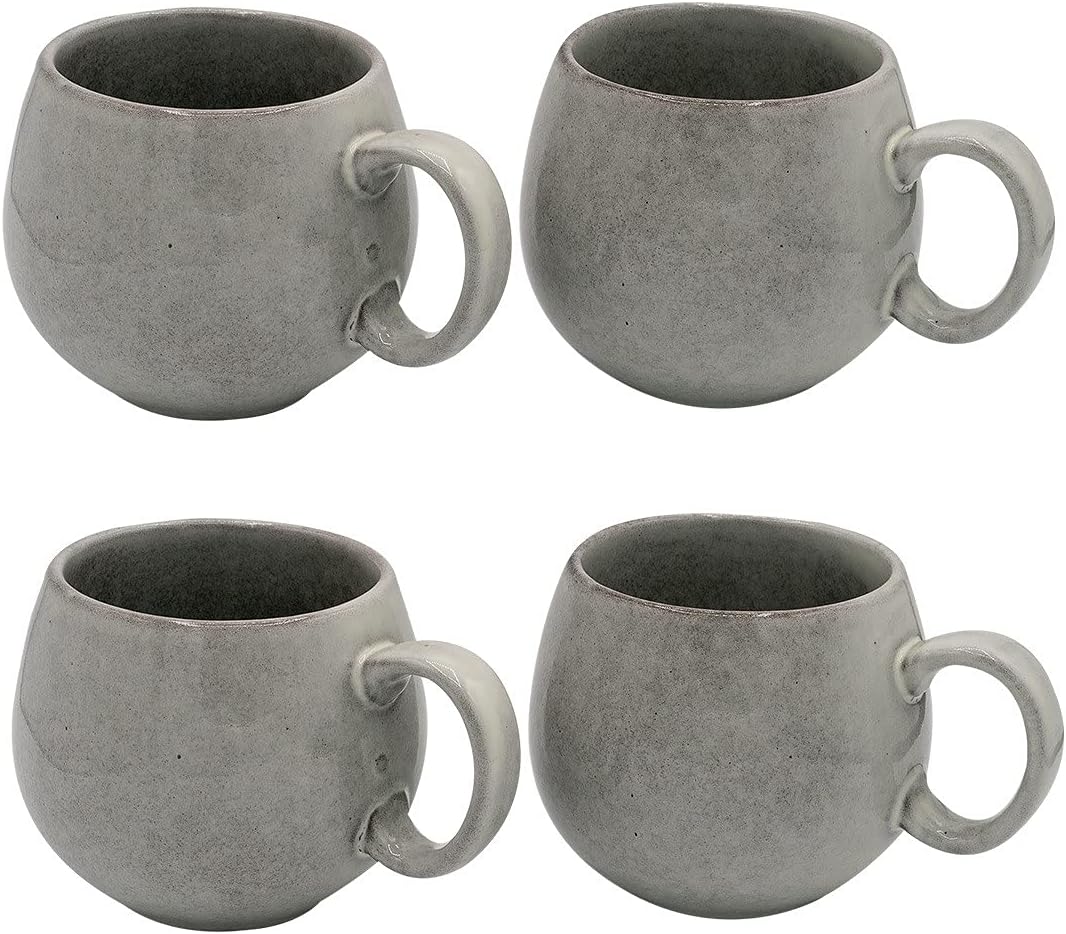 Cooks Professional Set of 4 Mugs 490ml Stoneware Coffee Mugs Extra