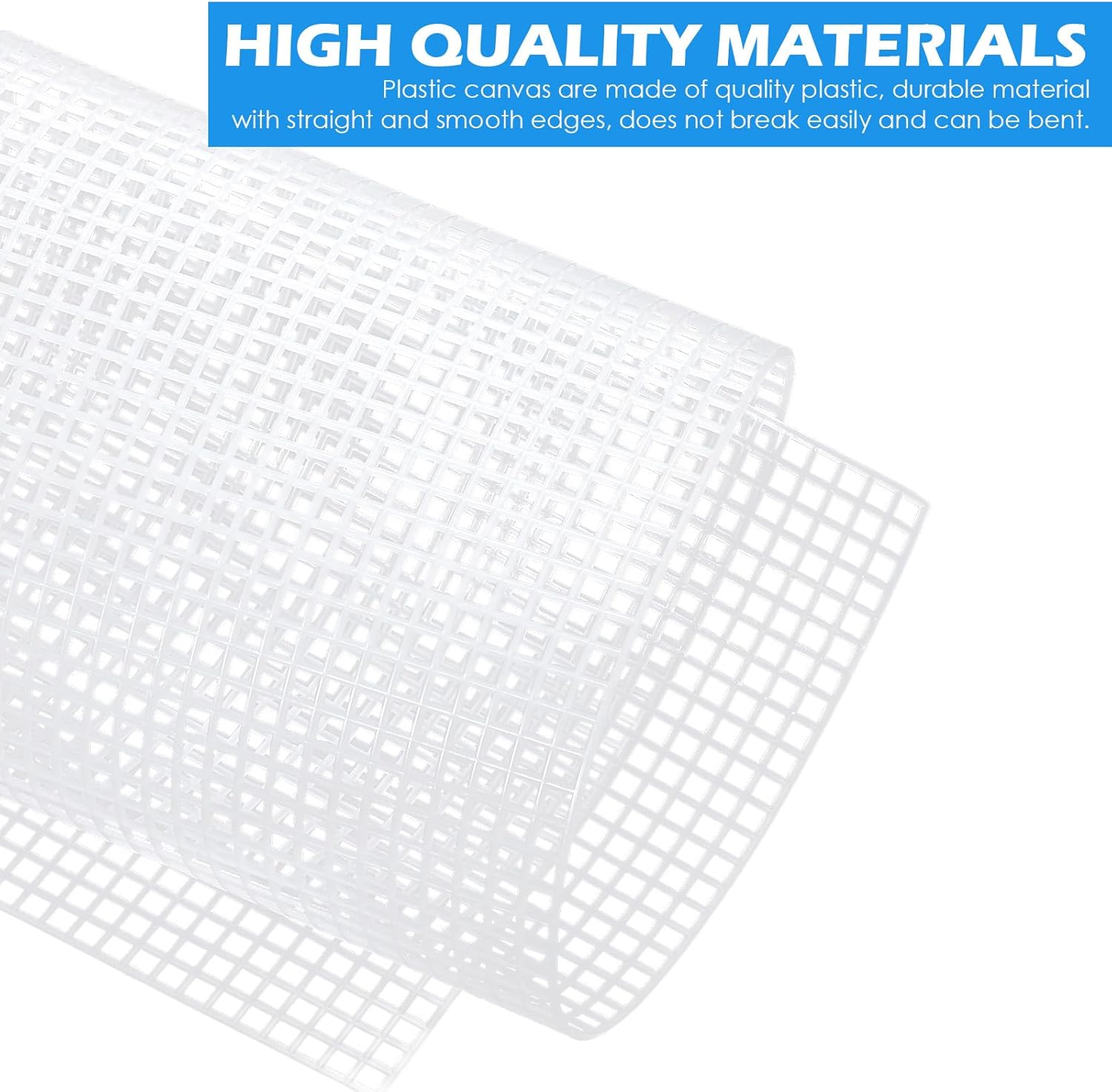 16 Pcs Mesh Plastic Canvas Sheets 5 Count Large Holes Plastic Canvas for Embroidery Crafting, Acrylic Yarn Crafting, Knit and Crochet Projects (21 x 13.1 Inch)