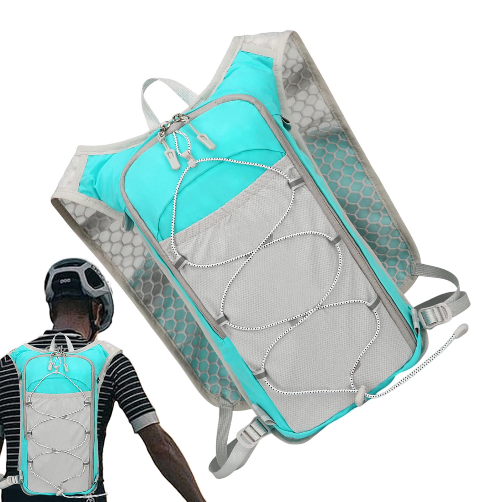 Paquete de hidratación corriendo, Hidratación Mochila Correr | Mochila de agua de cuero de maratón resistente al sudor - Hidratación transpirable y reflectante -para correr y trotar, para carreras