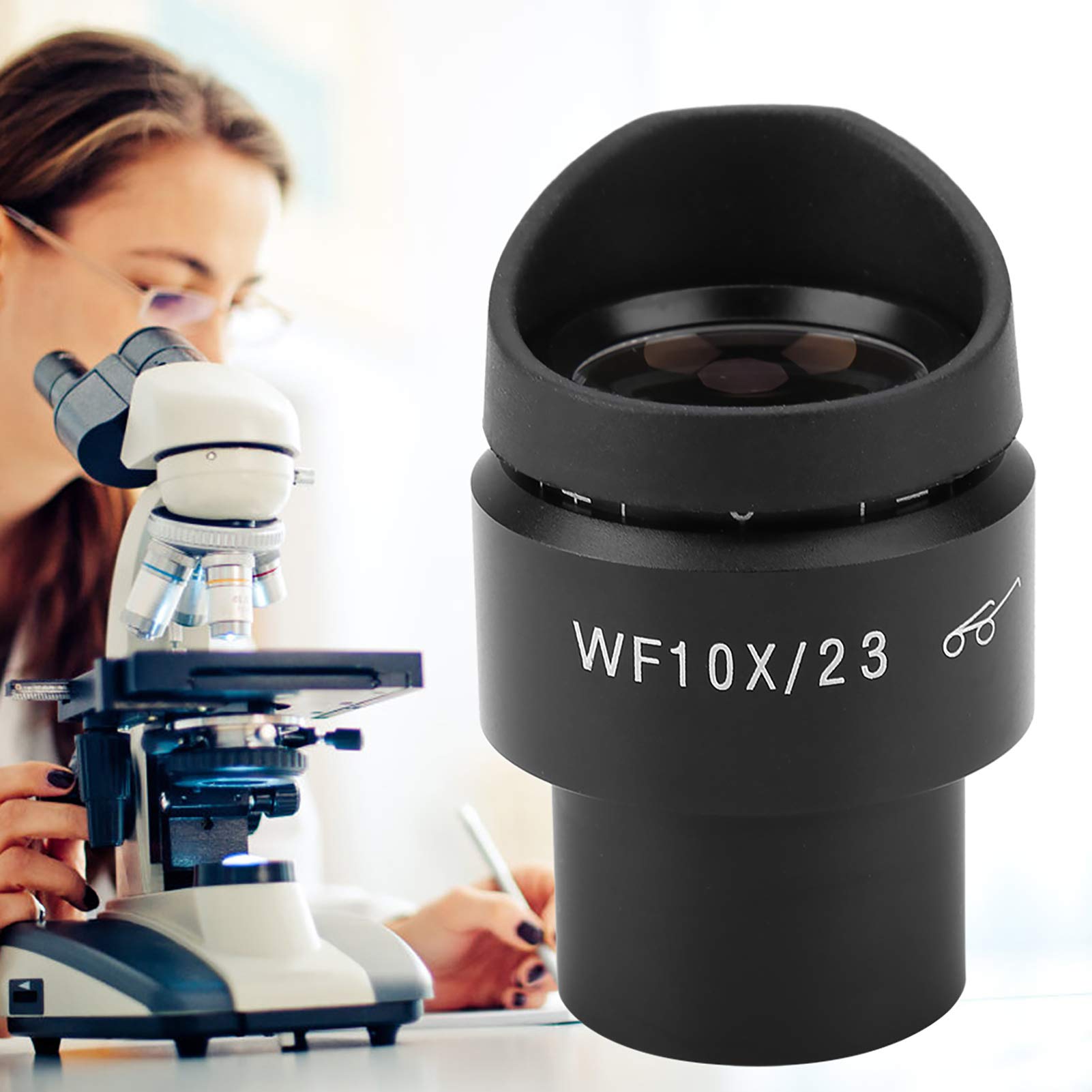 Microscope Eyepiece, GWF004 Microscope Eyepiece, Widefield Microscope Eyepiece WF10X/23 Microscope Eyepiece 10X, for Biological Microscopy