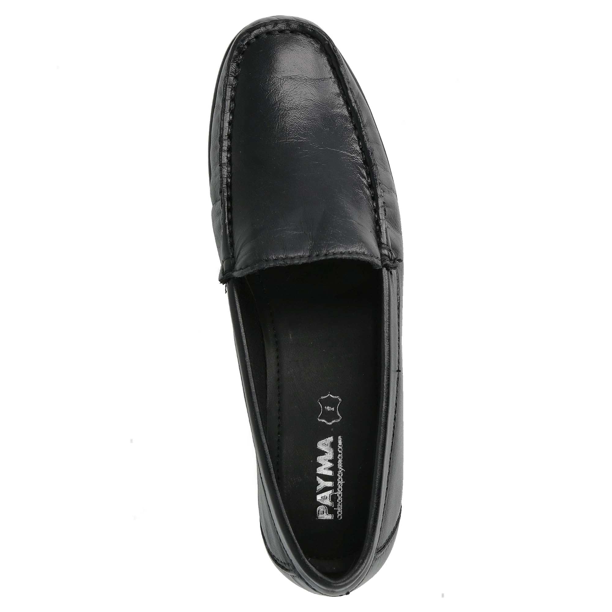 Mocassin en Cuir pour Femme Âgée, Confortable. Mocassin Kiowa Décontracté Cousu À La Main. Très Flexible. Semelle en Caoutchouc. Chaussure De Marche. Couleur Noir et Or.